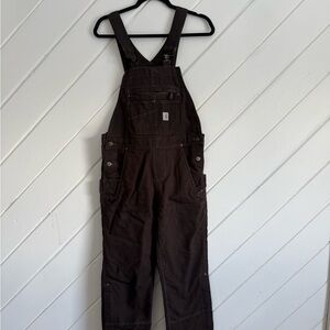 Carhartt Women's Dark Brown Insulated Duck Bib Overalls